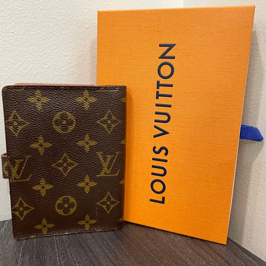 #128 LOUIS VUITTON Monogram Agenda PM & Box