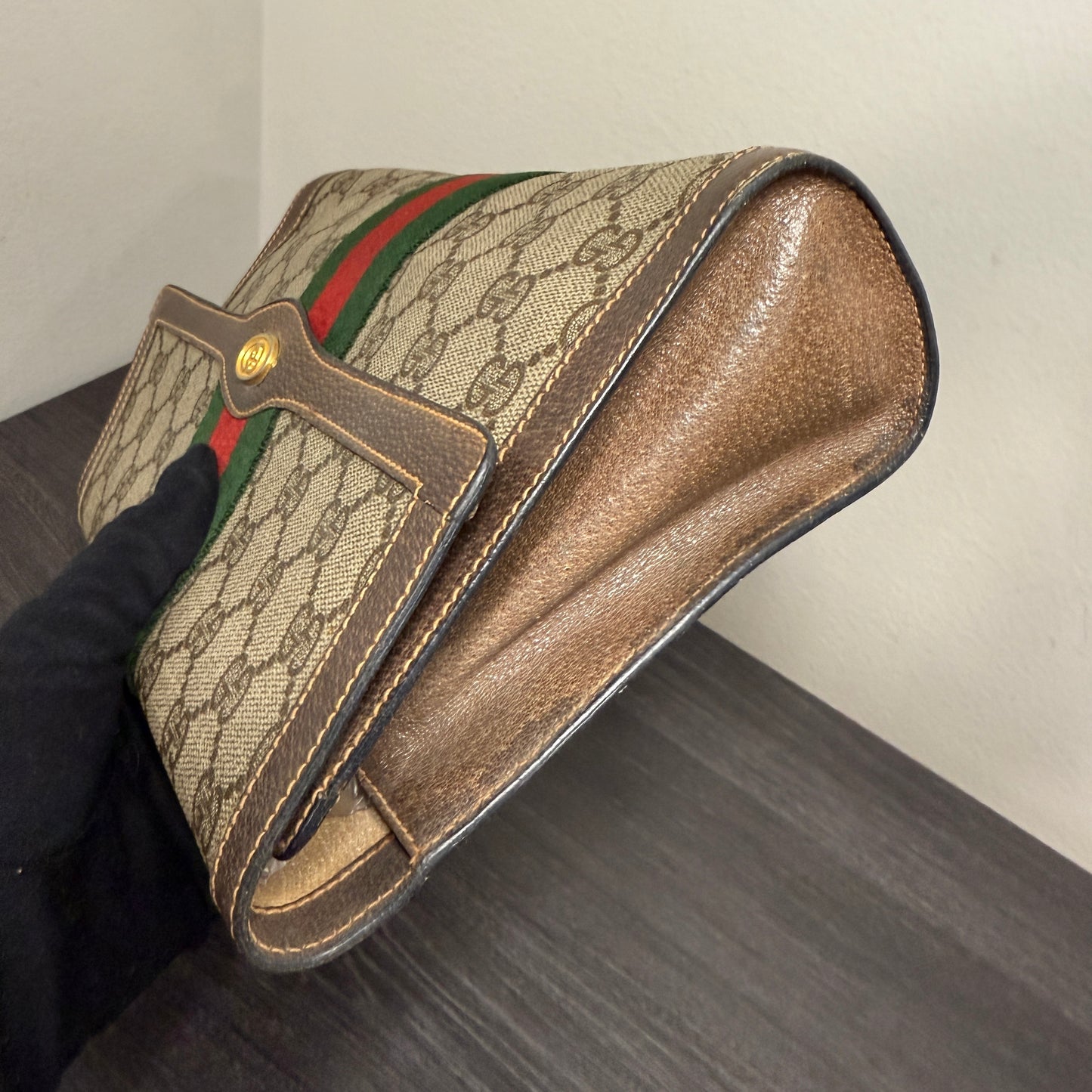 #1062 GUCCI GG Coated Canvas Pouch