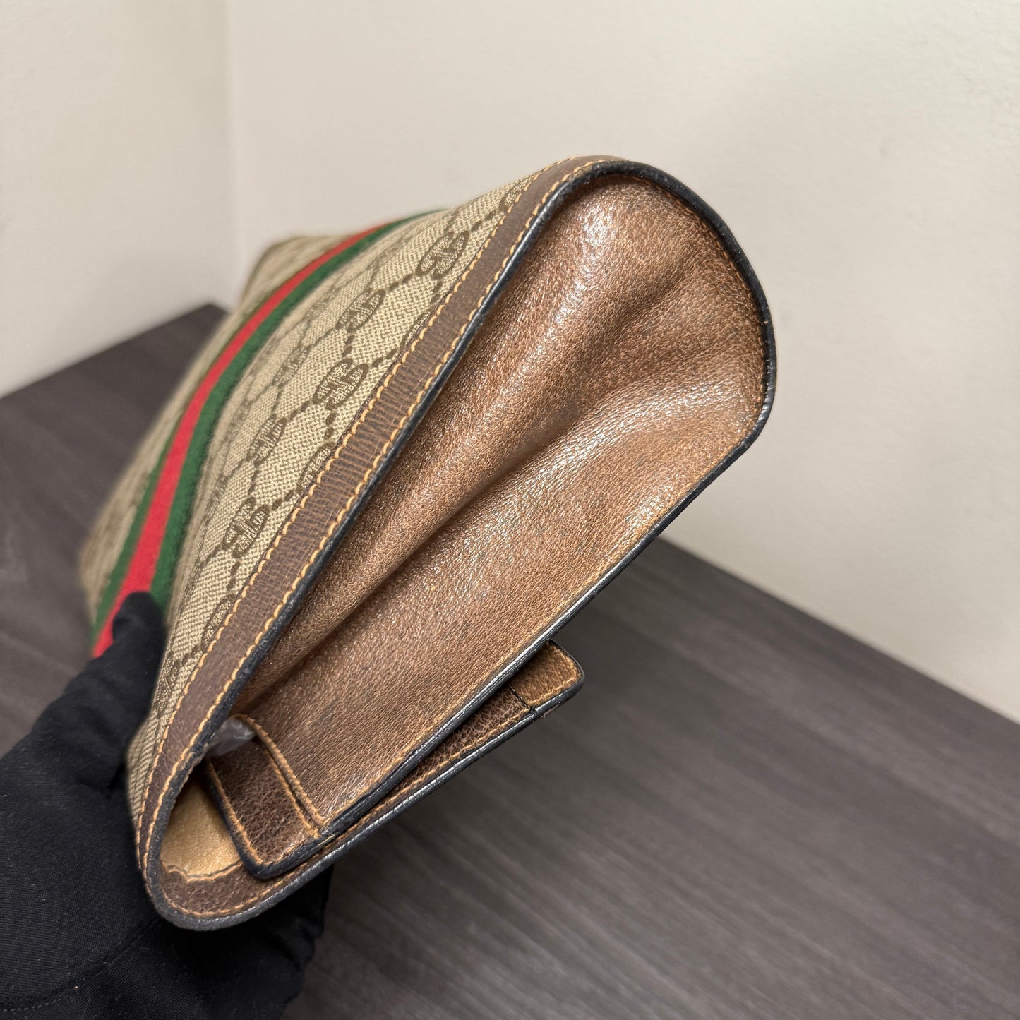 #1062 GUCCI GG Coated Canvas Pouch