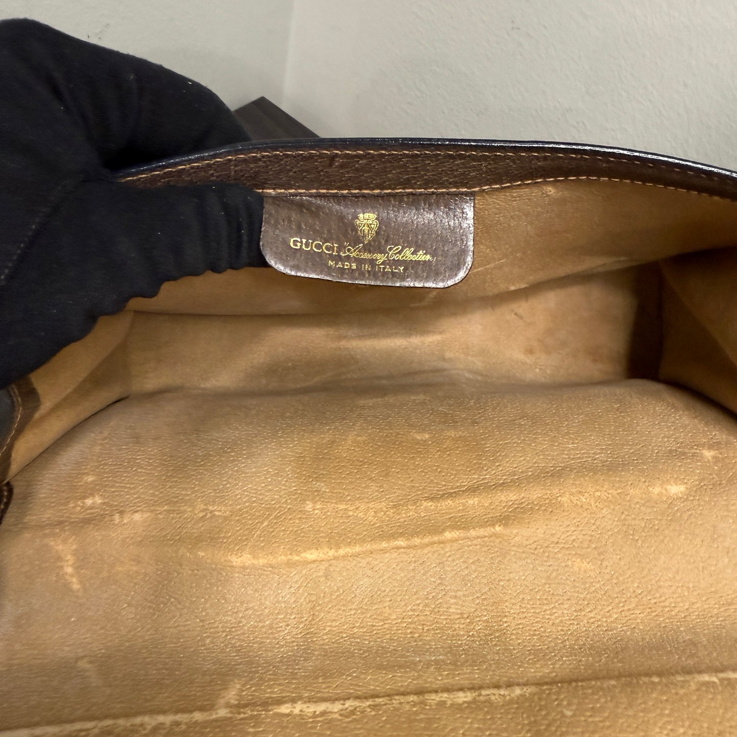 #1062 GUCCI GG Coated Canvas Pouch
