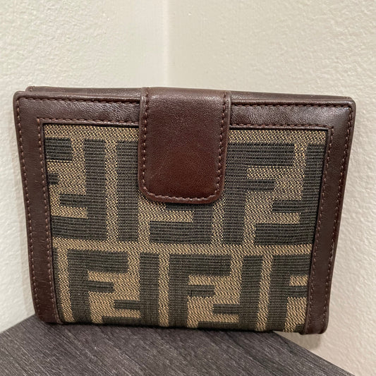 #141 FENDI Canvas & Leather Wallet