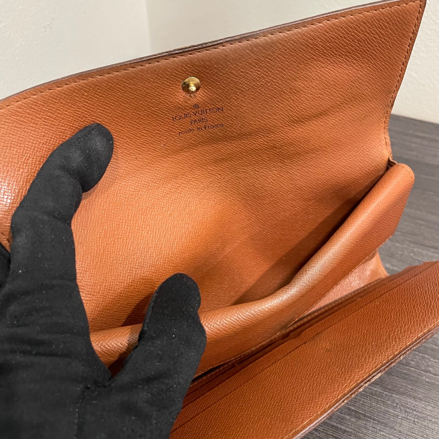 CLEARANCE #166 LOUIS VUITTON Monogram Long Trifold Wallet with Dust Bag & Box