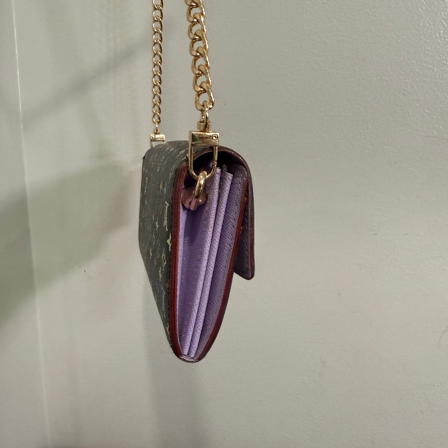 1015-02 LOUIS VUITTON x MURAKAMI Black & Lavender Sarah Wallet with Removable Chain