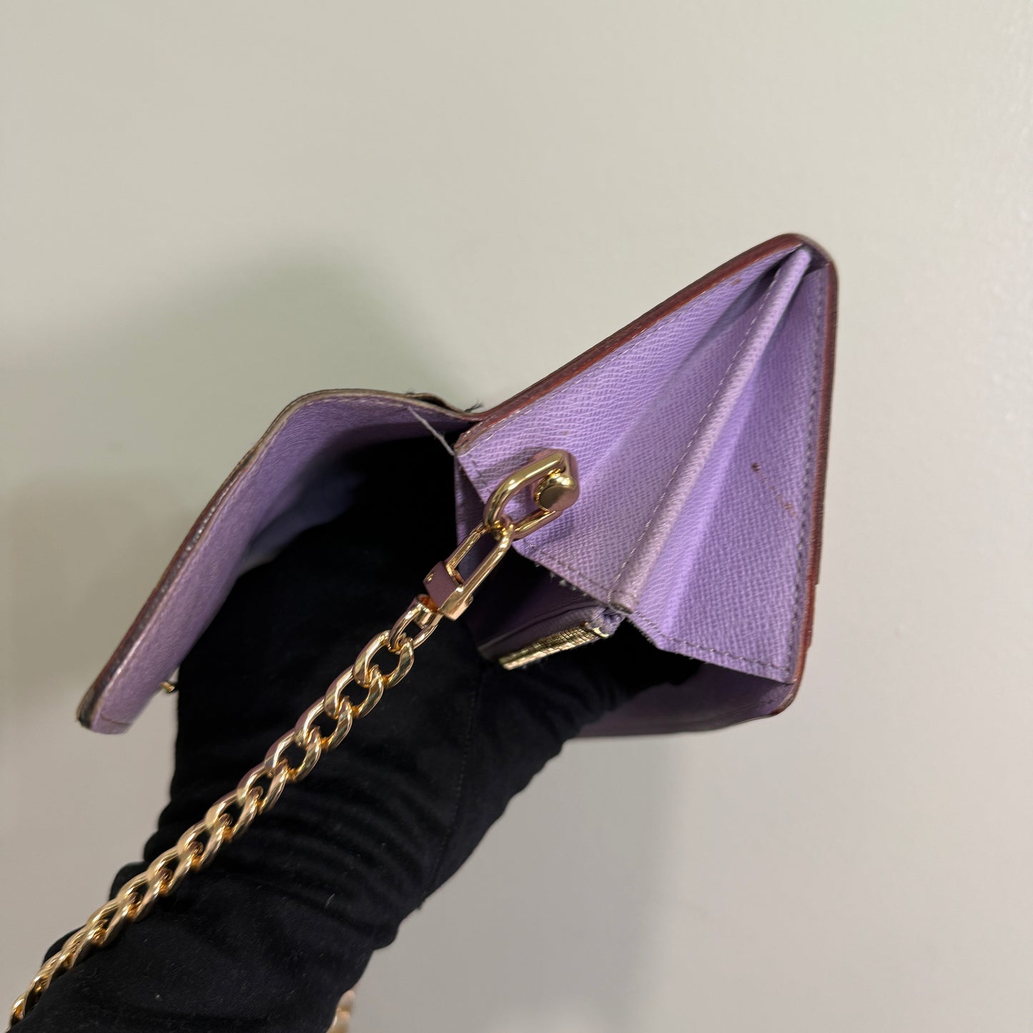 1015-02 LOUIS VUITTON x MURAKAMI Black & Lavender Sarah Wallet with Removable Chain