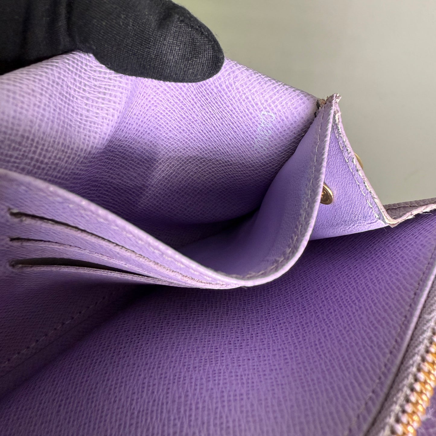 1015-02 LOUIS VUITTON x MURAKAMI Black & Lavender Sarah Wallet with Removable Chain