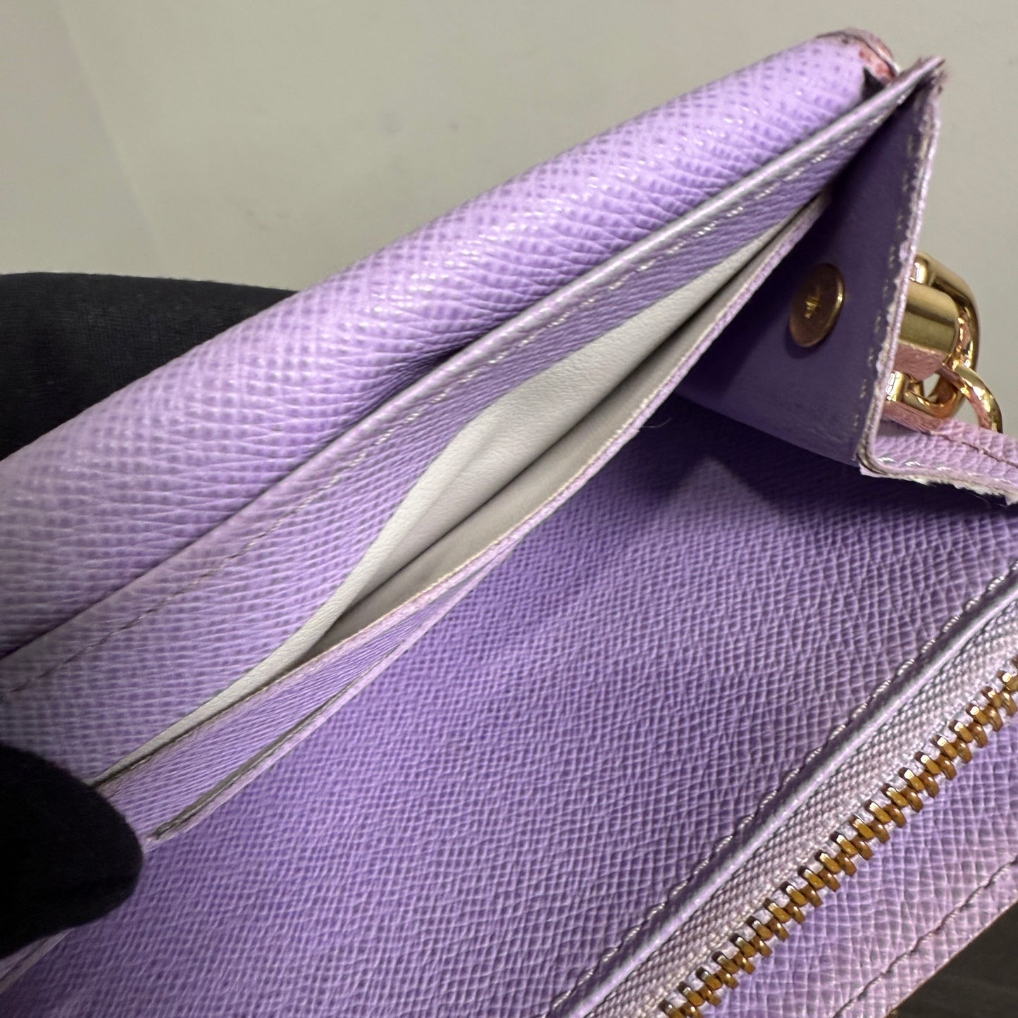 1015-02 LOUIS VUITTON x MURAKAMI Black & Lavender Sarah Wallet with Removable Chain