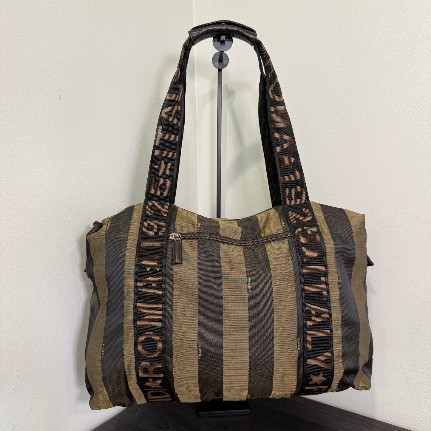 1015-03 FENDI Roma 1925 Pequin Weekender Bag