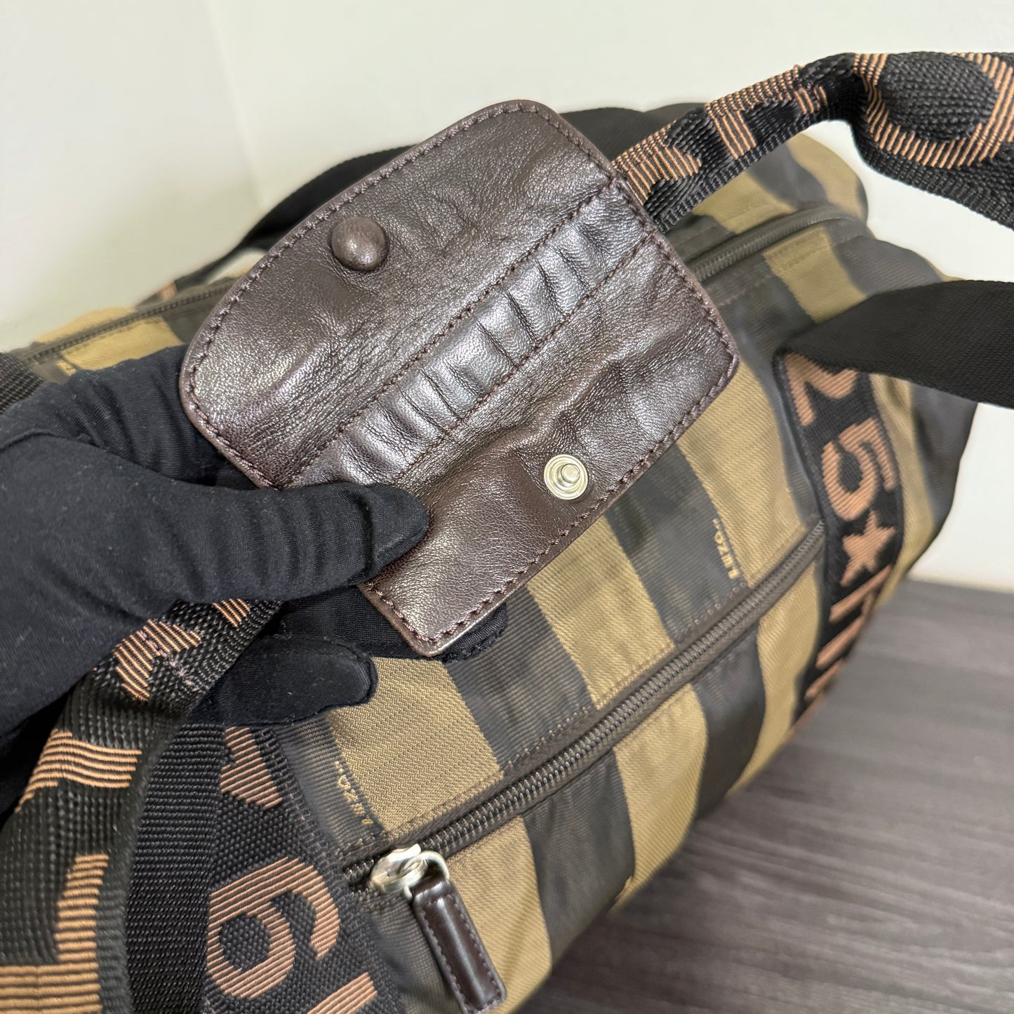 1015-03 FENDI Roma 1925 Pequin Weekender Bag