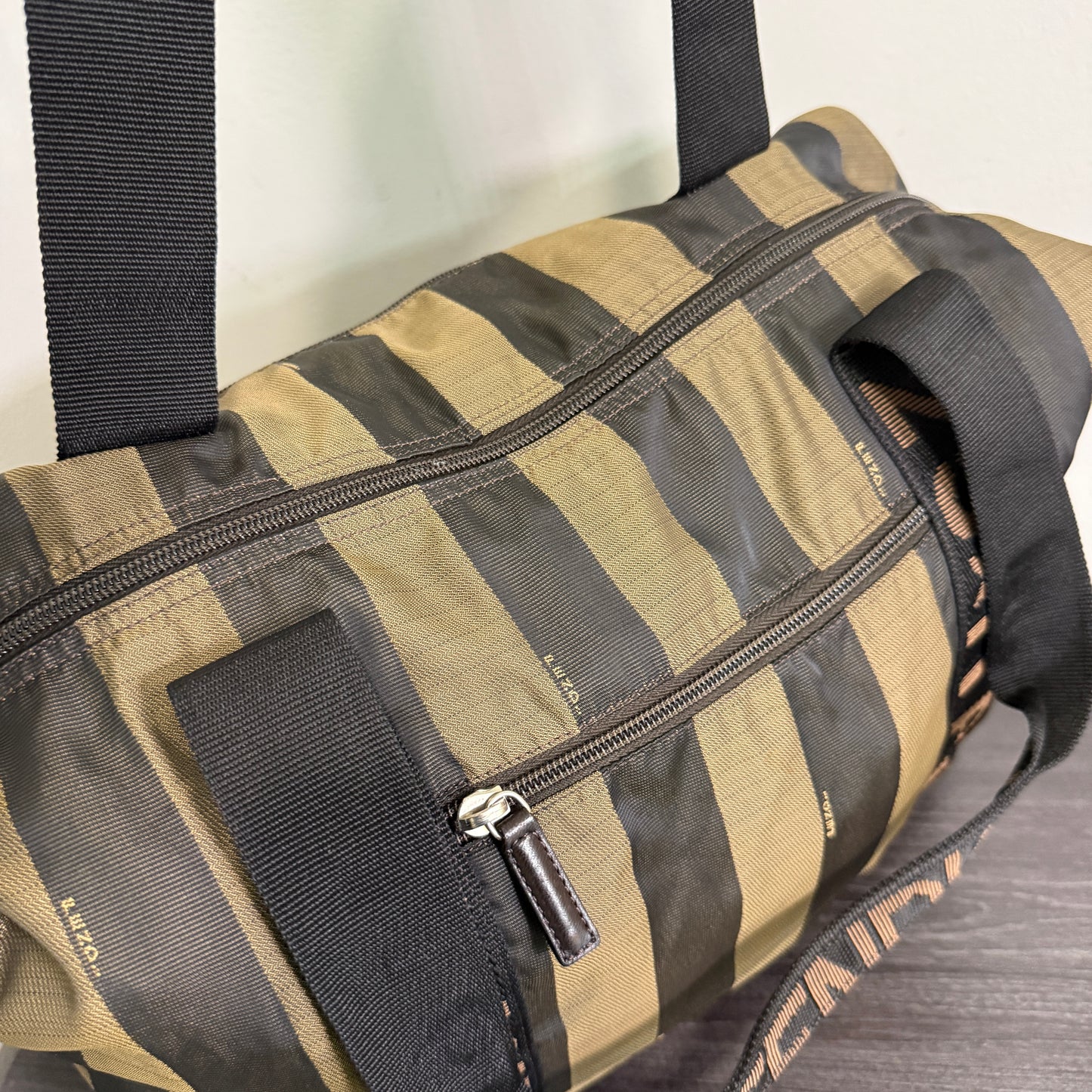 1015-03 FENDI Roma 1925 Pequin Weekender Bag