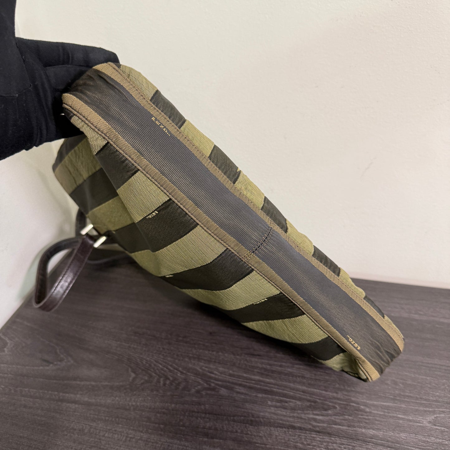 1015-04 FENDI Striped Pequin Bag