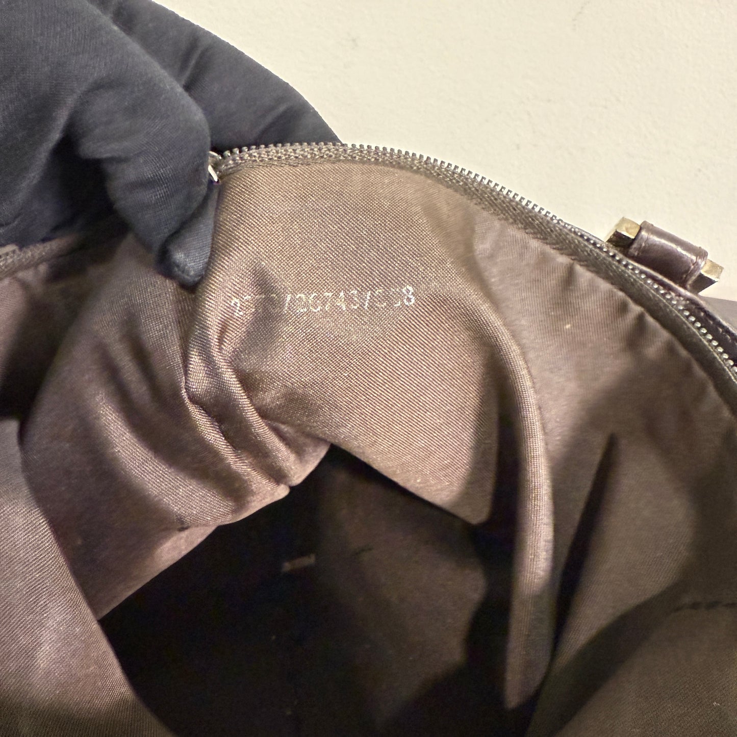 1015-04 FENDI Striped Pequin Bag