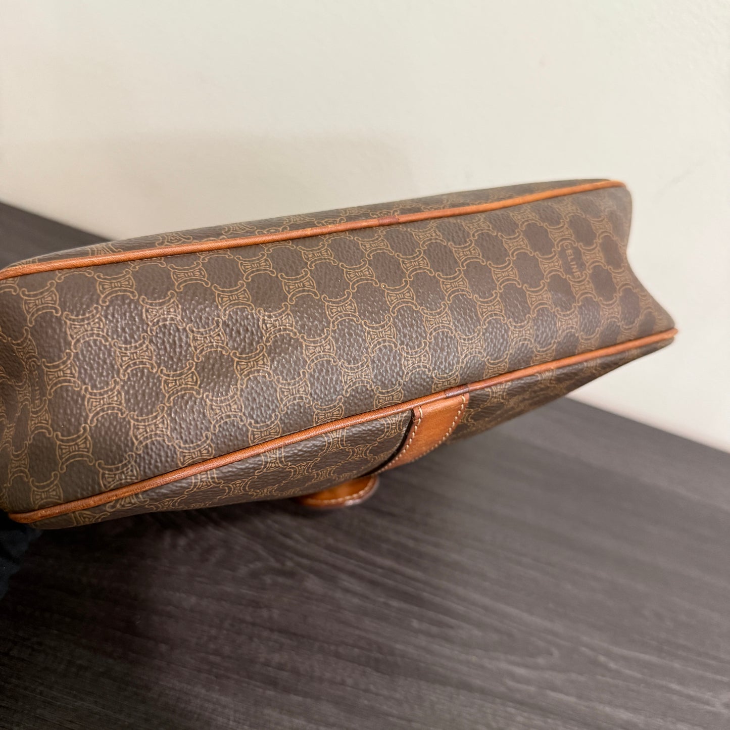 1015-11 CELINE Macadam Messenger Bag Vintage