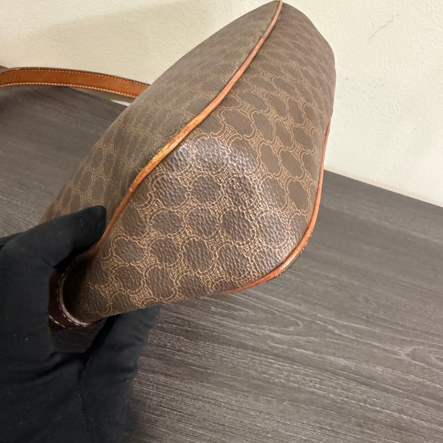 1015-11 CELINE Macadam Messenger Bag Vintage