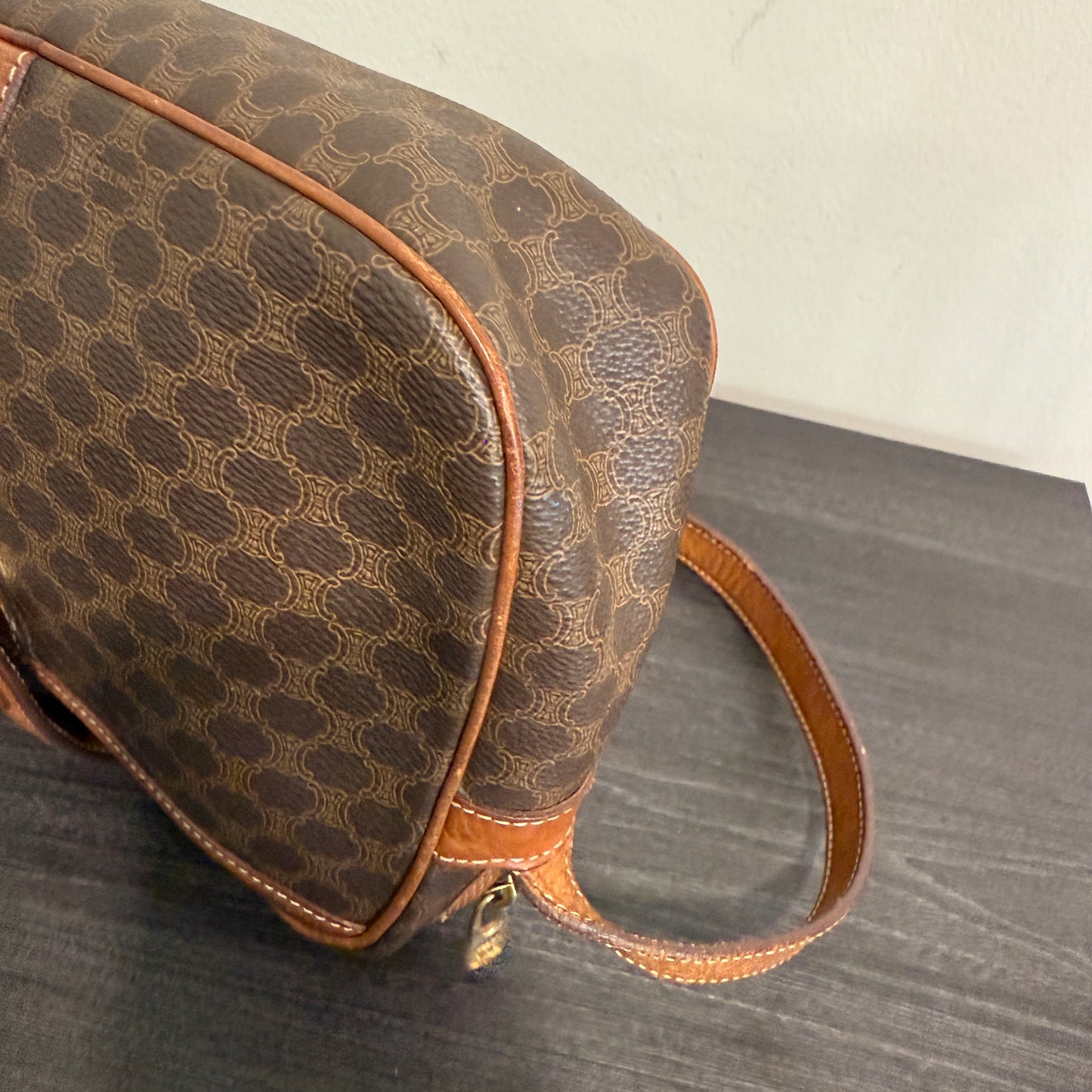 1015-11 CELINE Macadam Messenger Bag Vintage