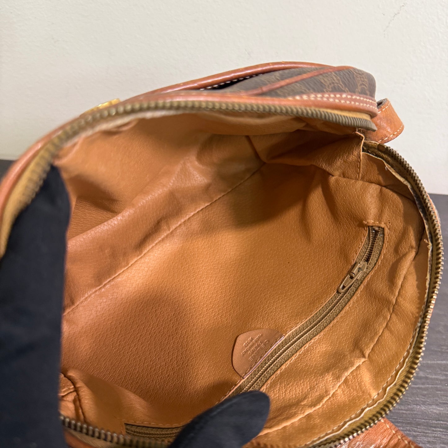 1015-11 CELINE Macadam Messenger Bag Vintage
