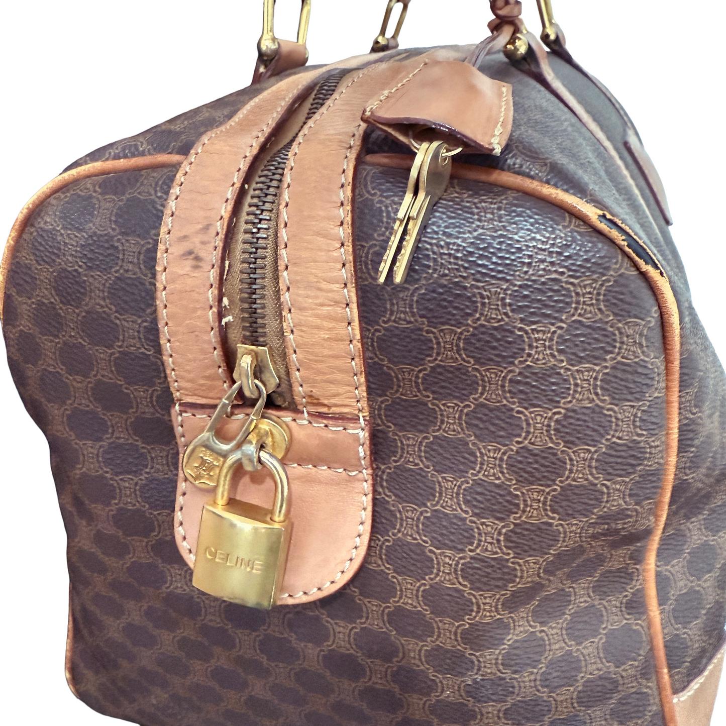 1015-14 CELINE Boston Bag Large with Original Lock & Keys