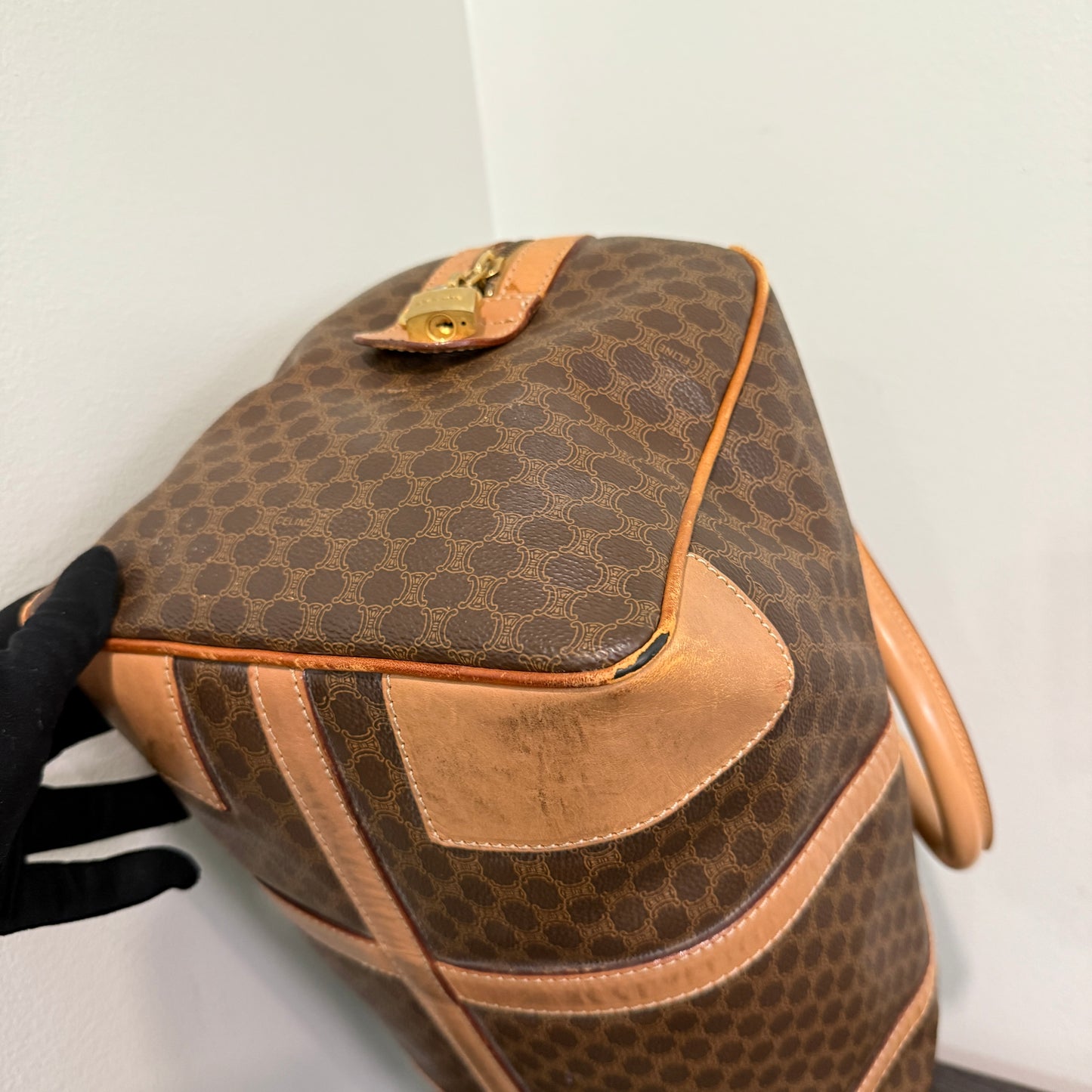 1015-14 CELINE Boston Bag Large with Original Lock & Keys
