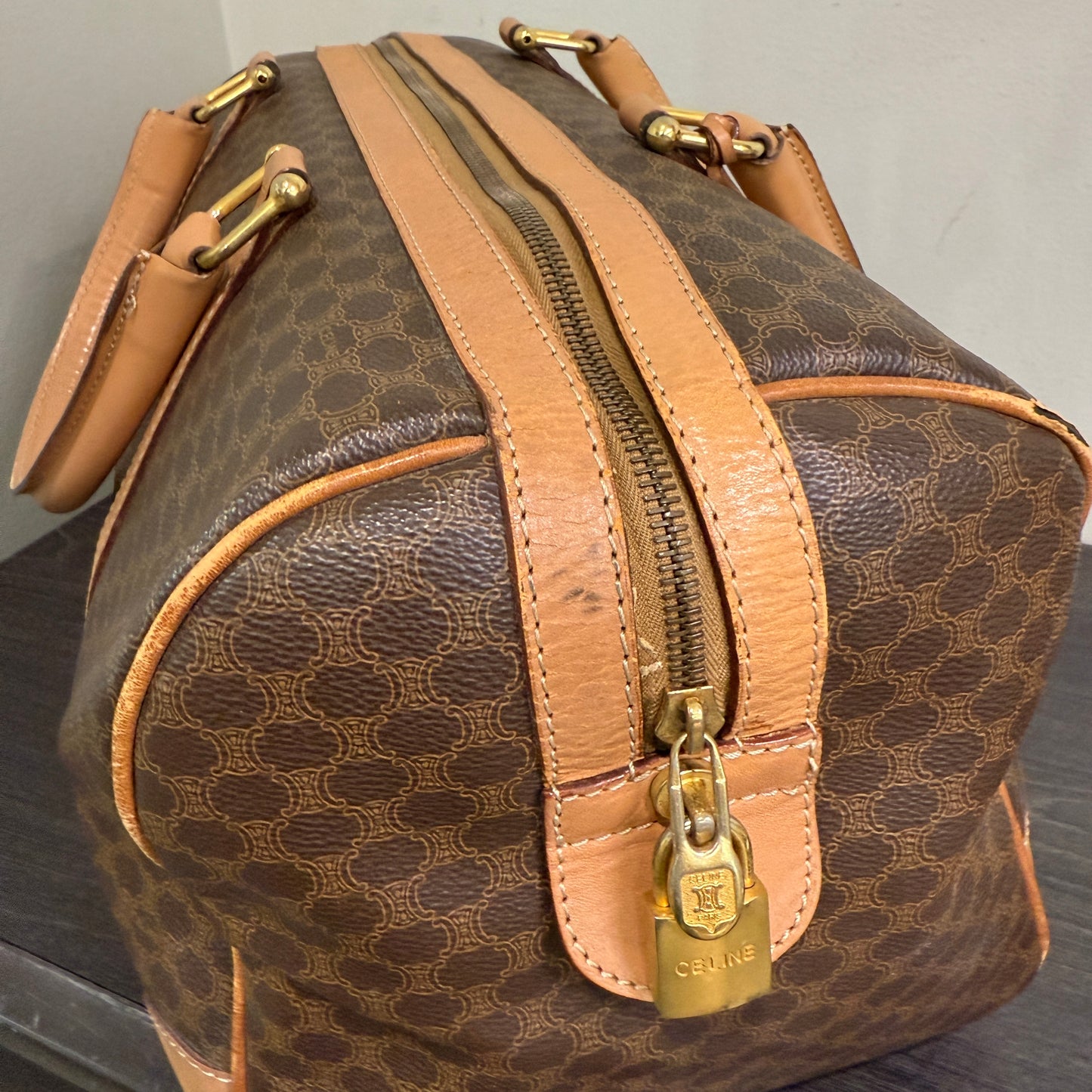 1015-14 CELINE Boston Bag Large with Original Lock & Keys