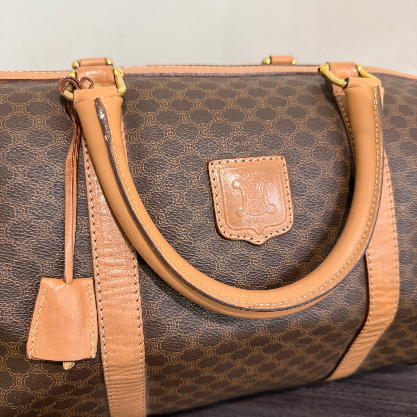 1015-14 CELINE Boston Bag Large with Original Lock & Keys