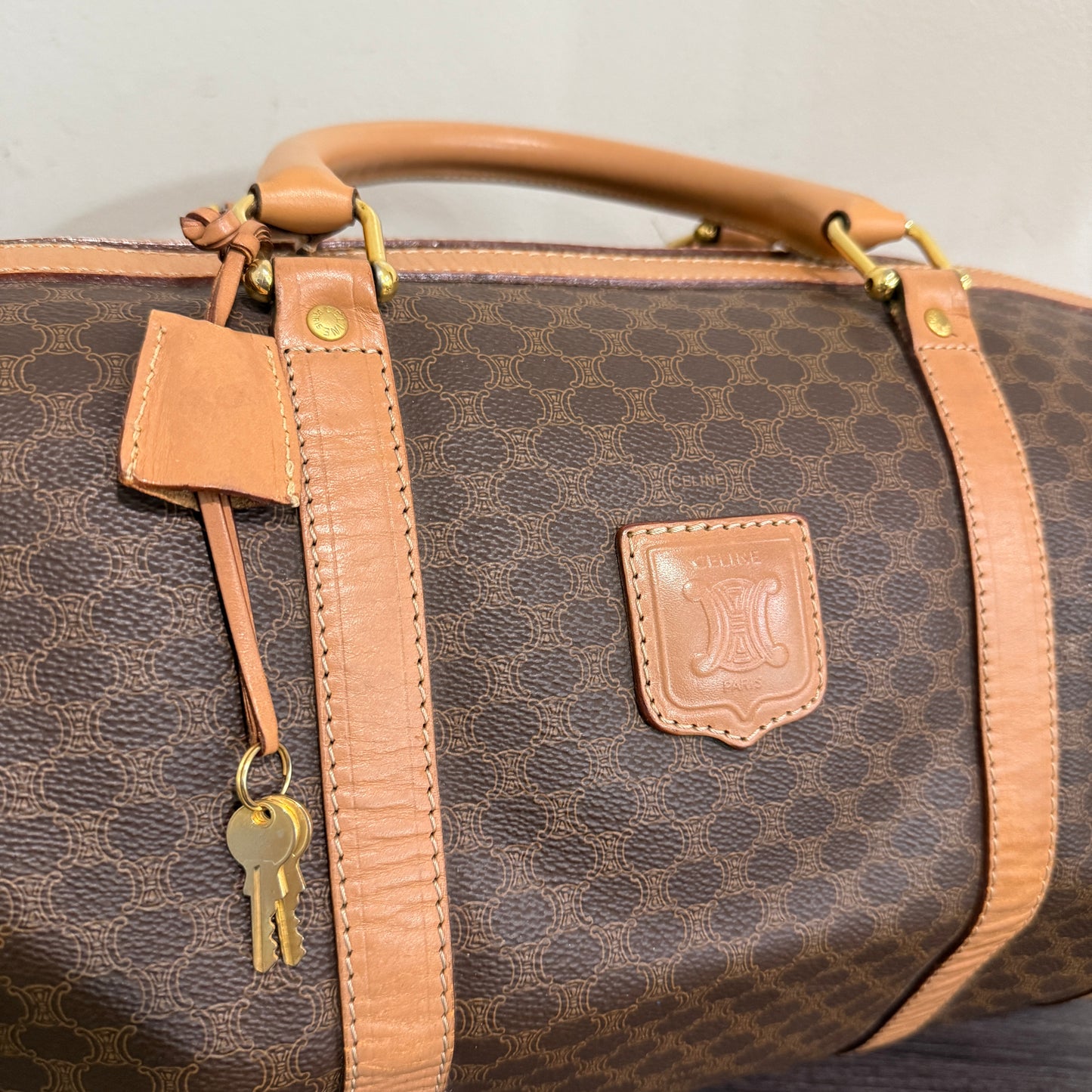 1015-14 CELINE Boston Bag Large with Original Lock & Keys