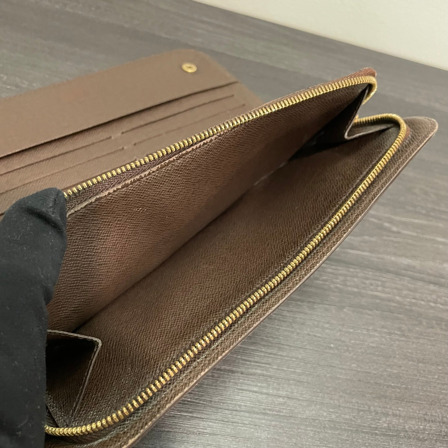 #909 LOUIS VUITTON Damier Ebene Insolite Wallet