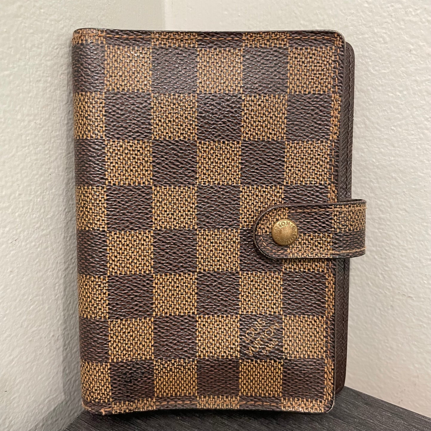 #910 LOUIS VUITTON Damier Ebene Agenda PM