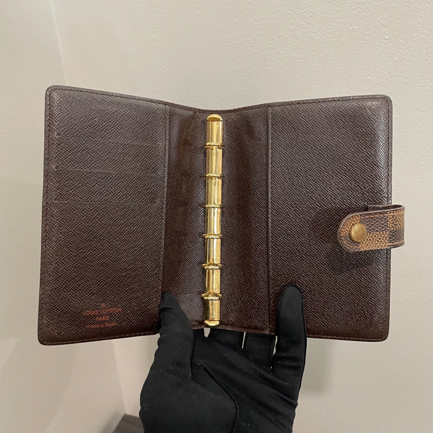 #910 LOUIS VUITTON Damier Ebene Agenda PM