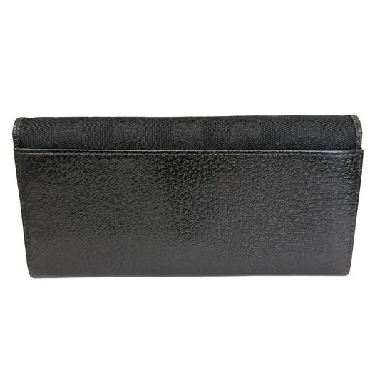 1015-20 GUCCI Black GG Long Wallet
