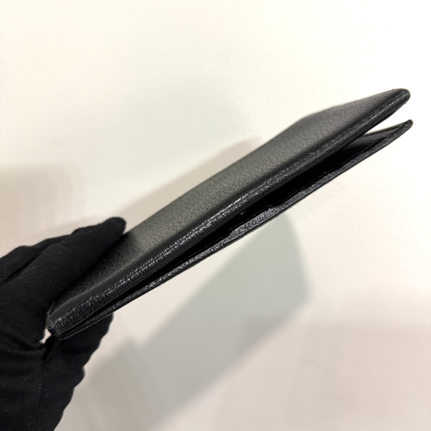 1015-20 GUCCI Black GG Long Wallet
