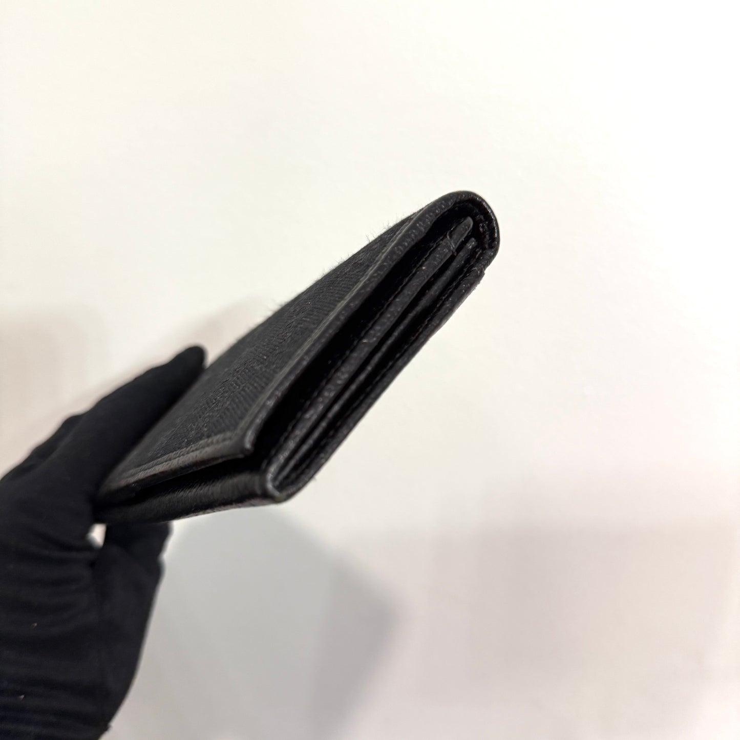1015-20 GUCCI Black GG Long Wallet