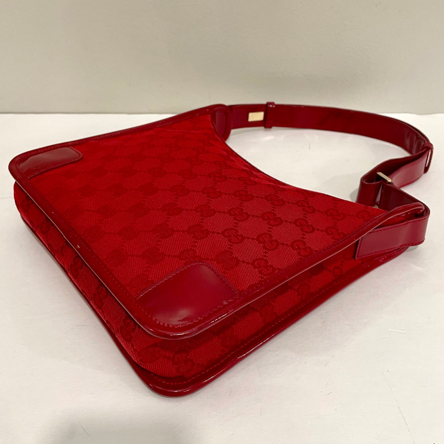 SOLD! Gucci Red GG Shoulder Bag