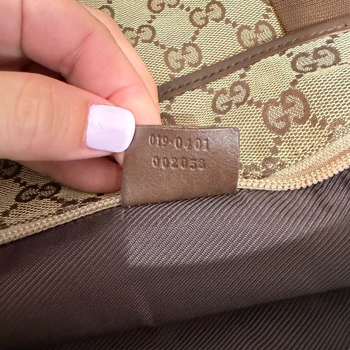 #034 GUCCI Brown Canvas Tote