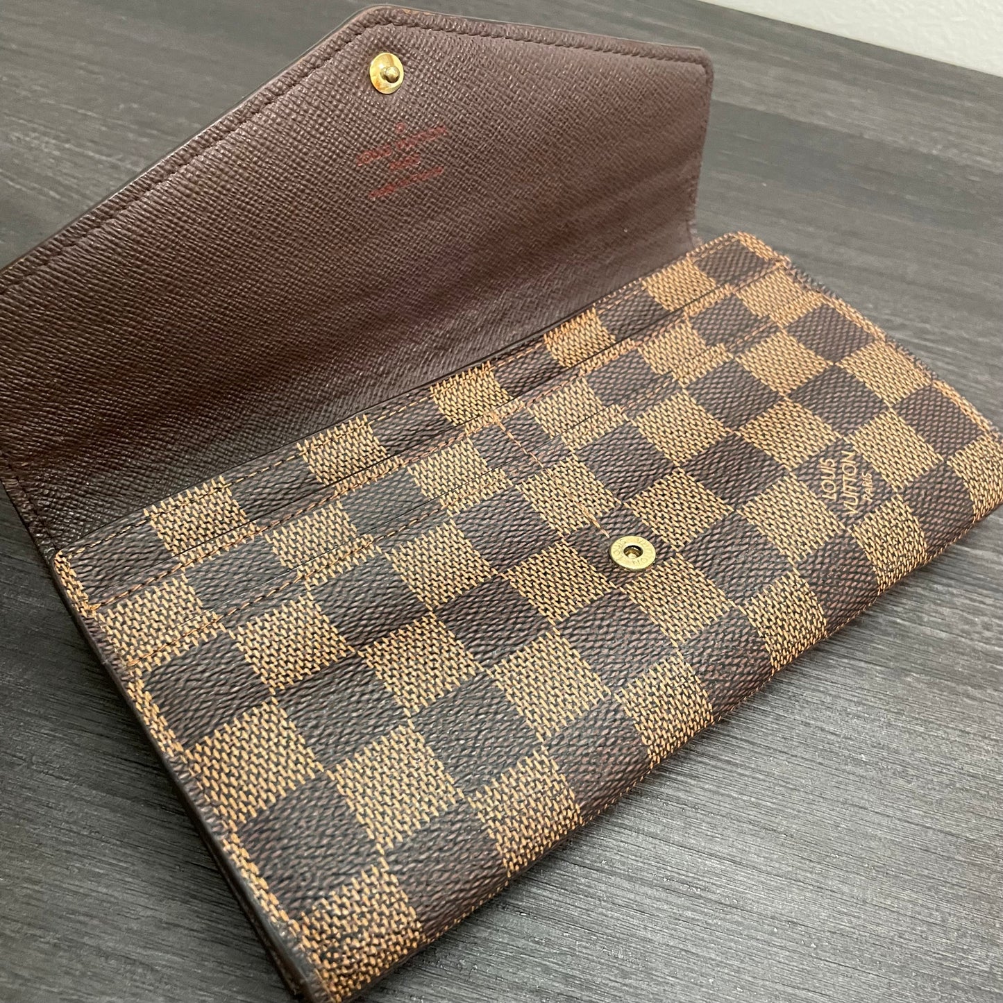 Louis Vuitton Damier Ebene Wallet on Chain & Storage Box