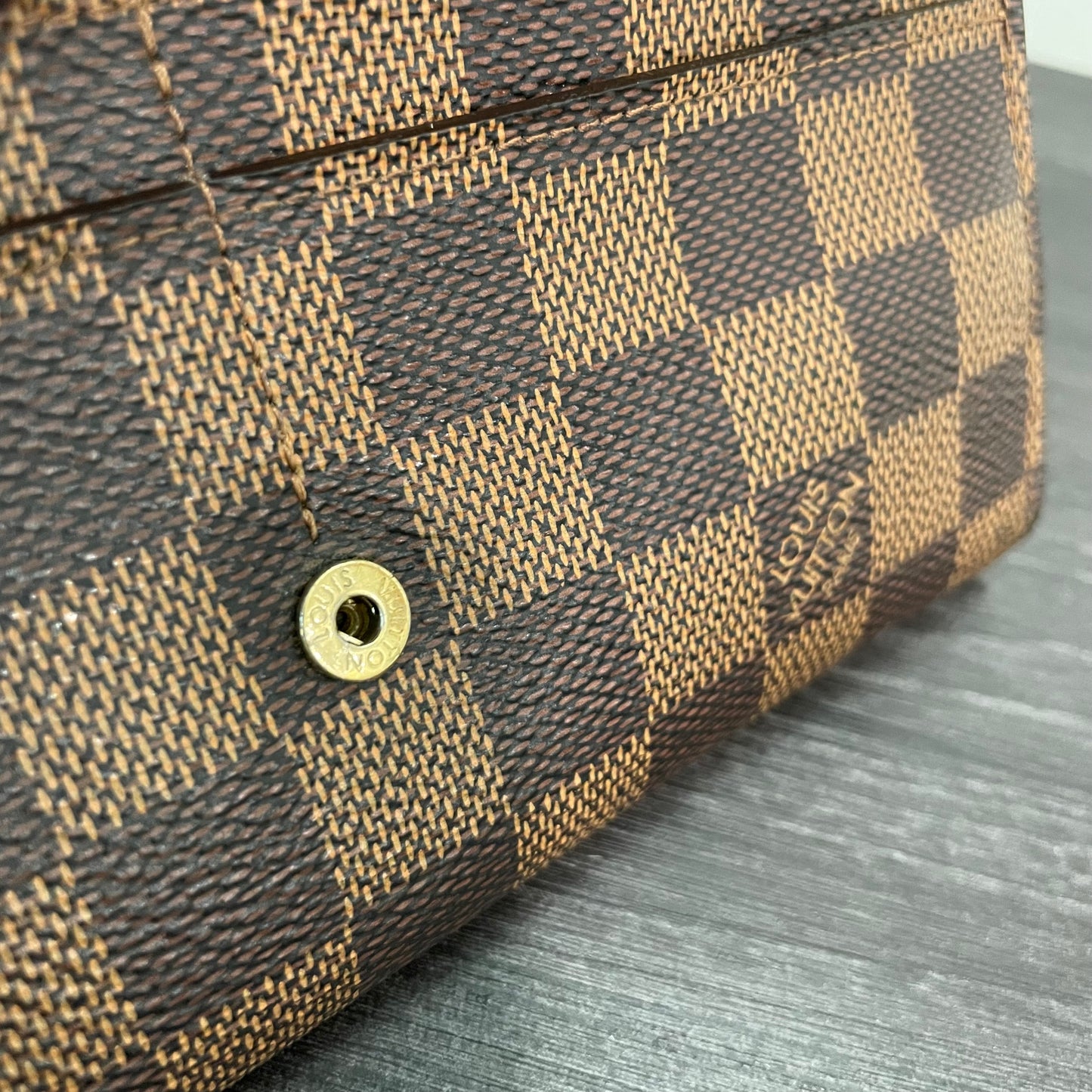Louis Vuitton Damier Ebene Wallet on Chain & Storage Box