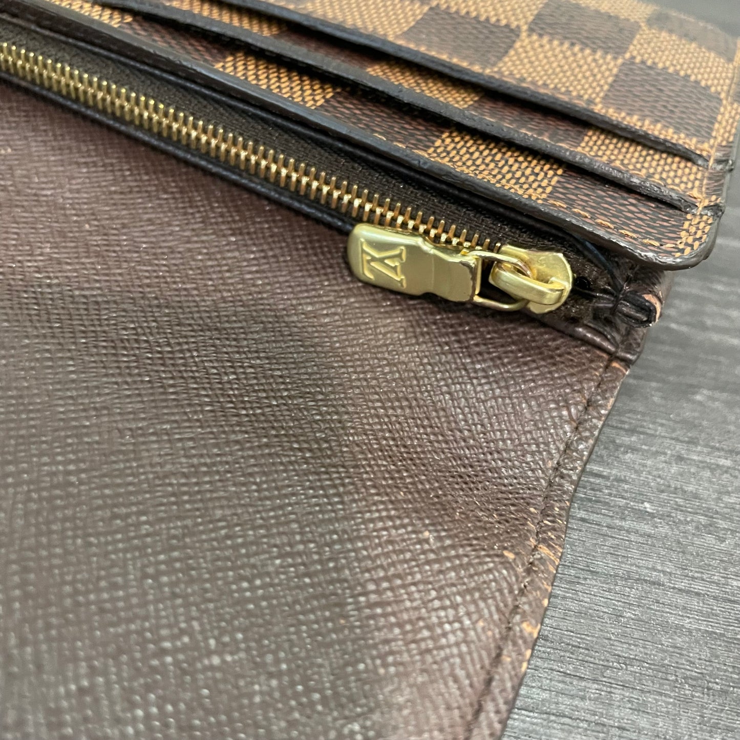 Louis Vuitton Damier Ebene Wallet on Chain & Storage Box