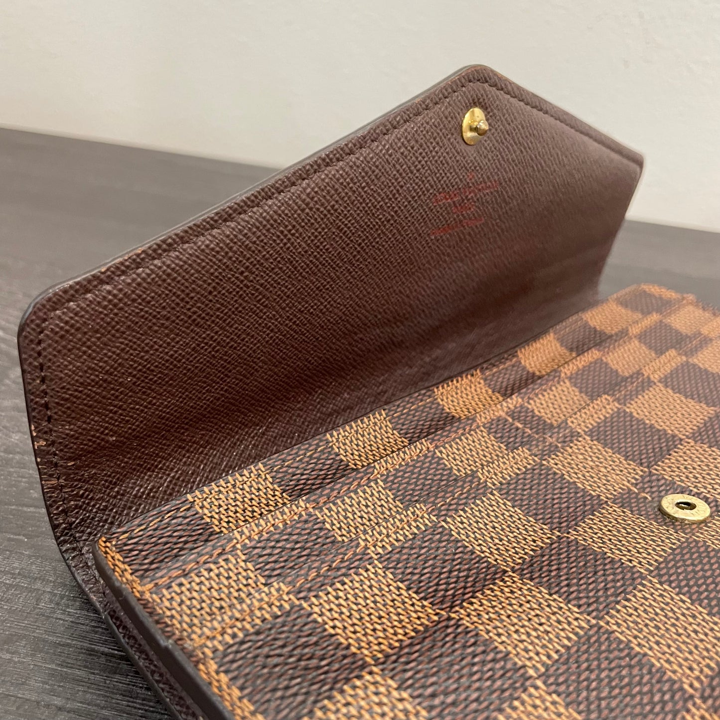 Louis Vuitton Damier Ebene Wallet on Chain & Storage Box