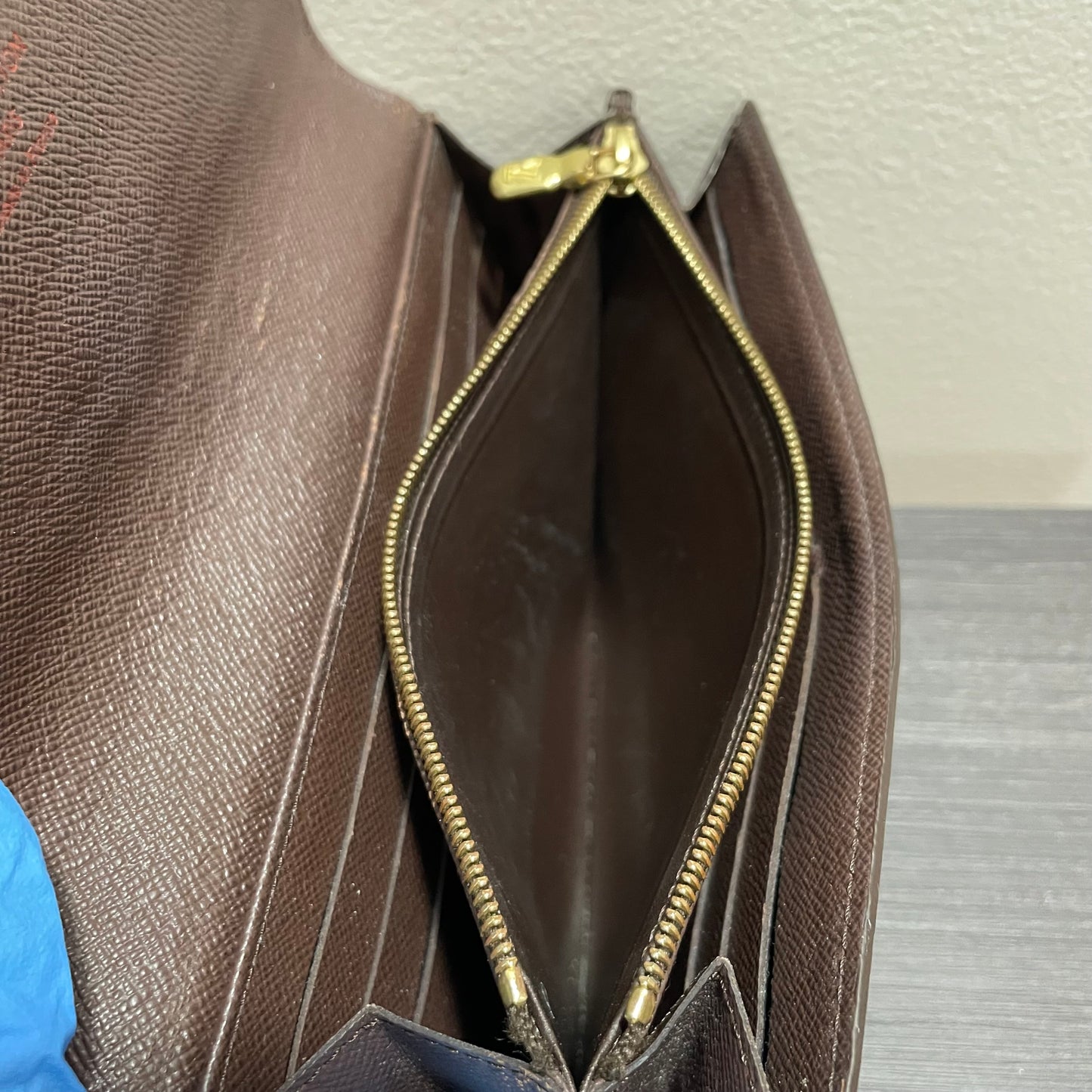 Louis Vuitton Damier Ebene Wallet on Chain & Storage Box