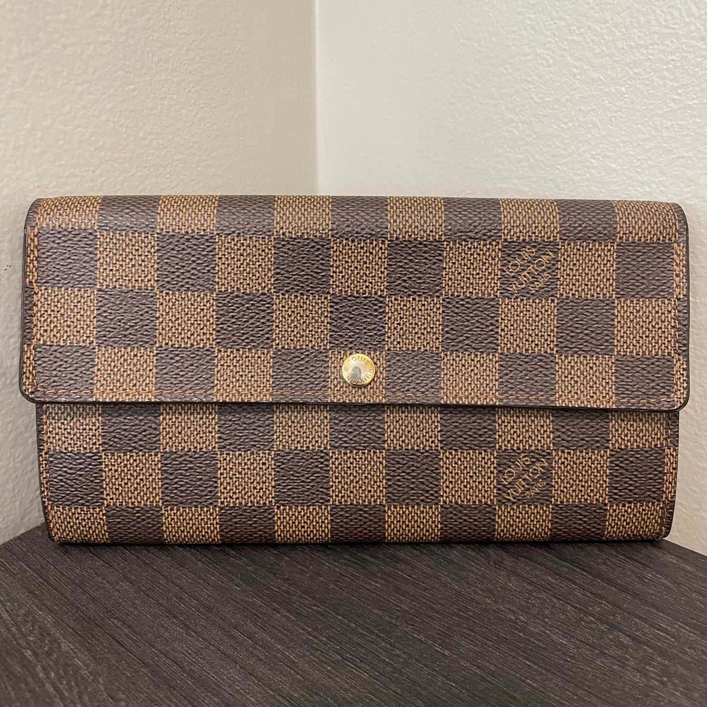 Louis Vuitton Damier Ebene Wallet on Chain & Storage Box