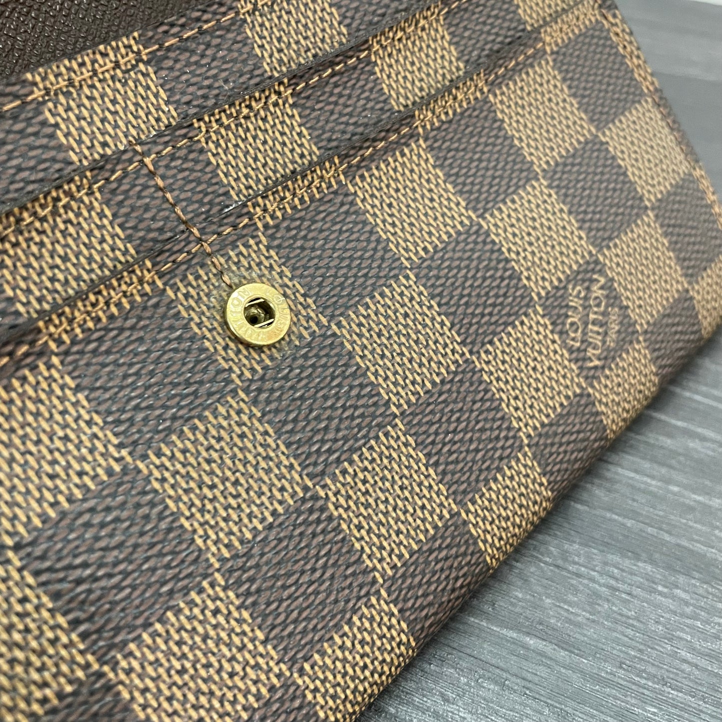 Louis Vuitton Damier Ebene Wallet on Chain & Storage Box