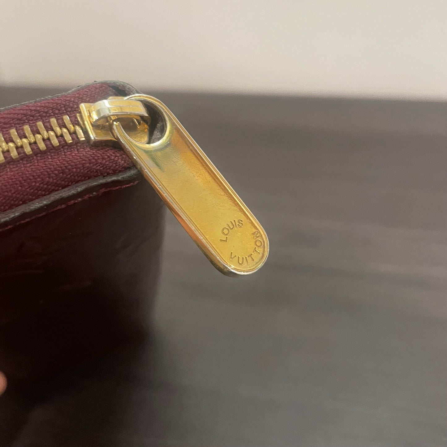 Louis Vuitton Vernis Red Zippy Wallet