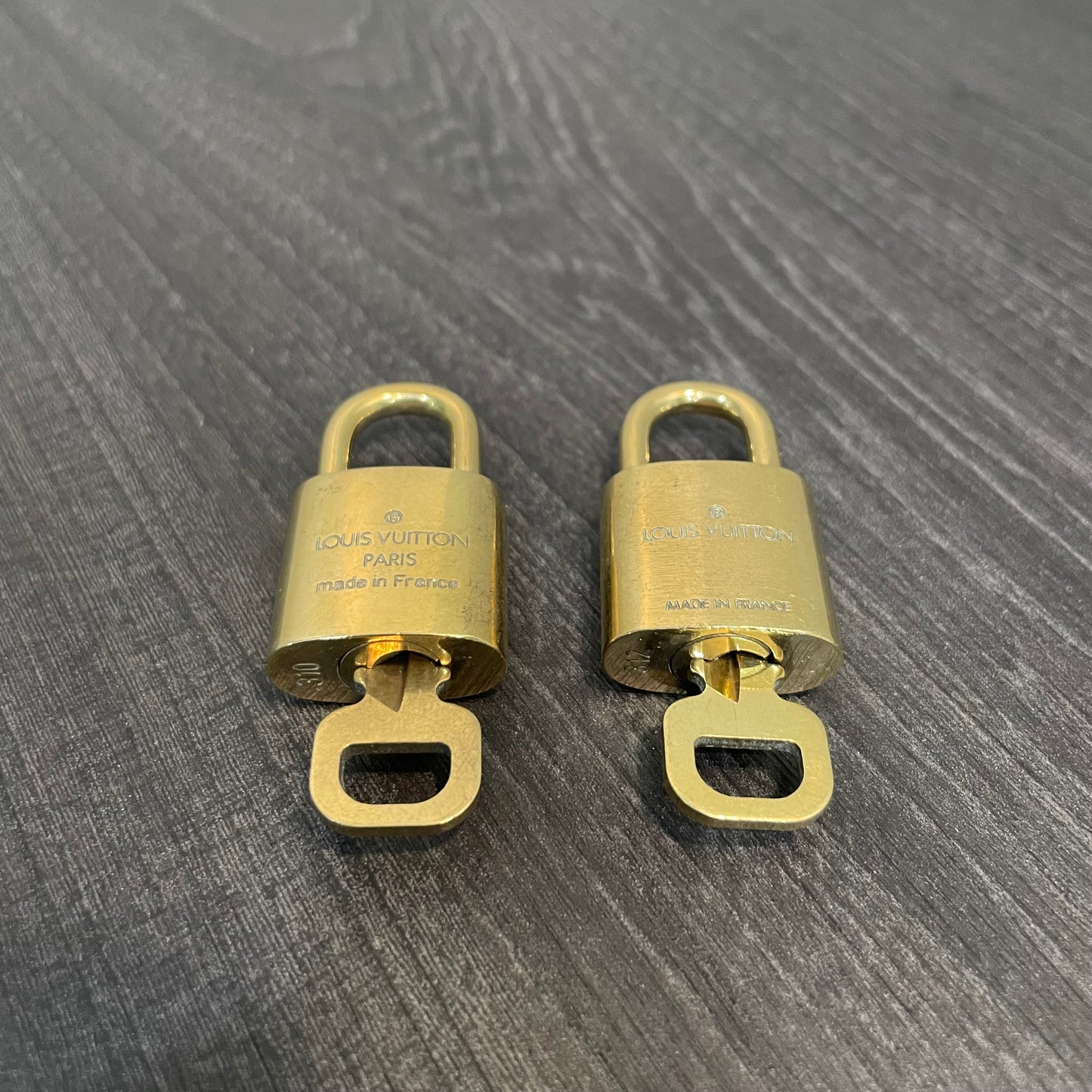 SOLD! Louis Vuitton Brass Lock & Key (Set of 2)
