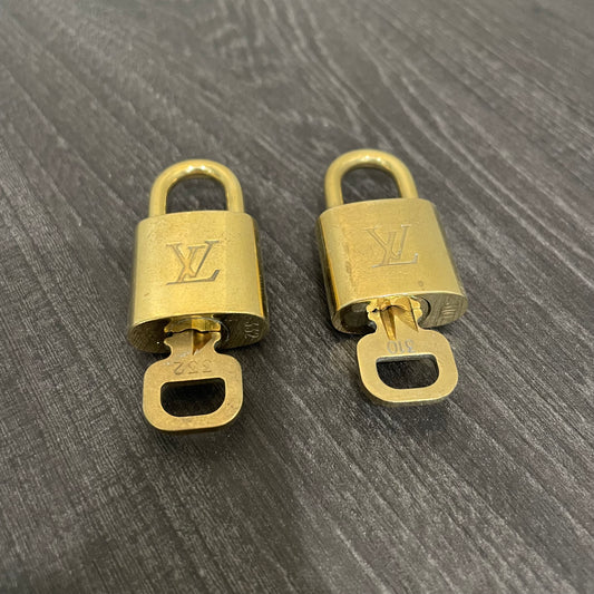 SOLD! Louis Vuitton Brass Lock & Key (Set of 2)