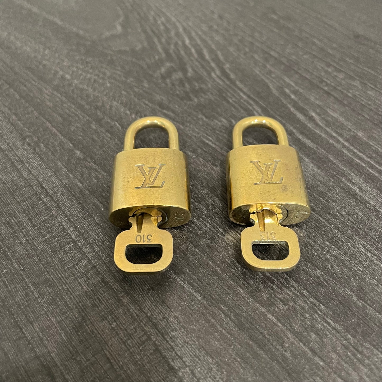SOLD! Louis Vuitton Brass Lock & Key (Set of 2)