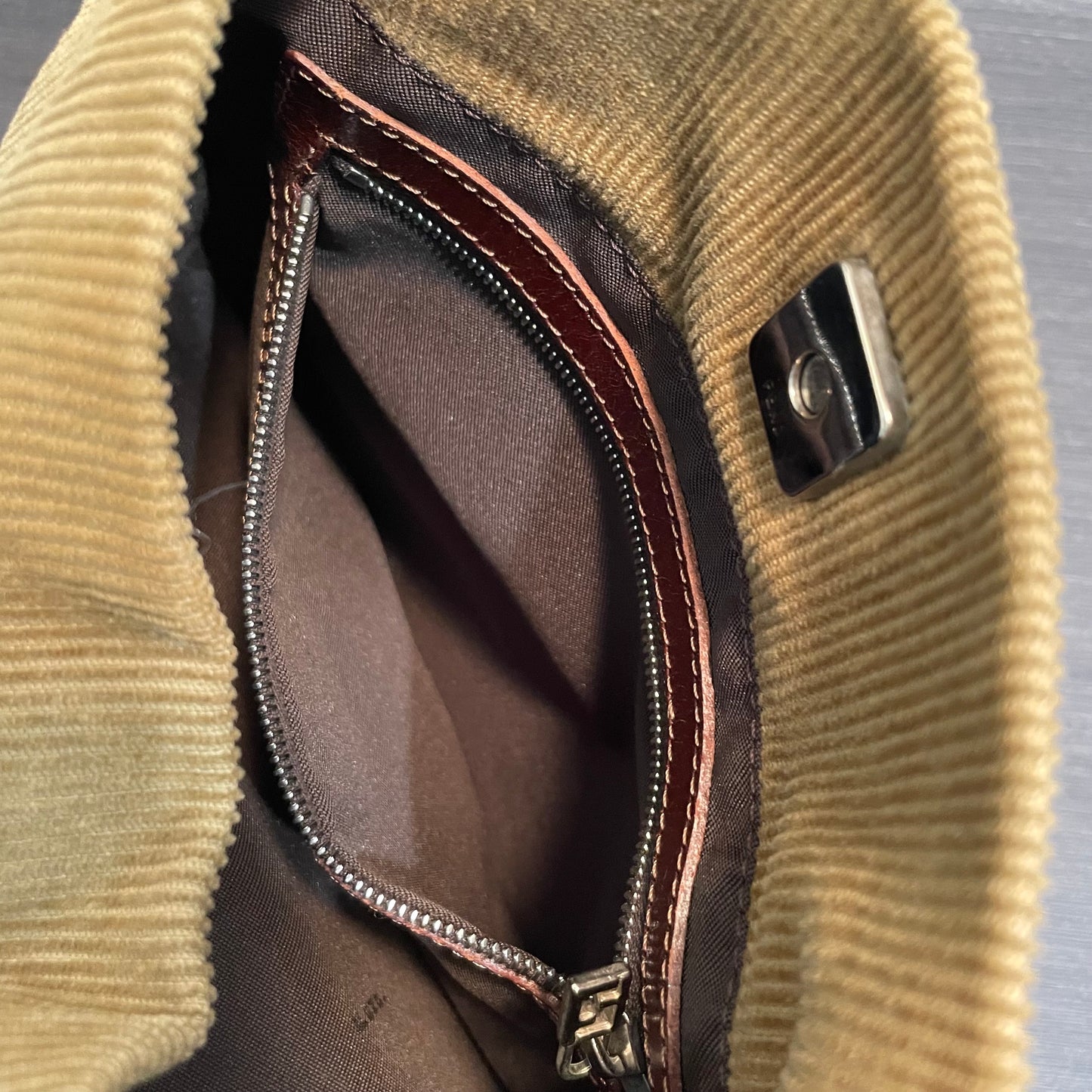 SOLD! Fendi Corduroy Baguette