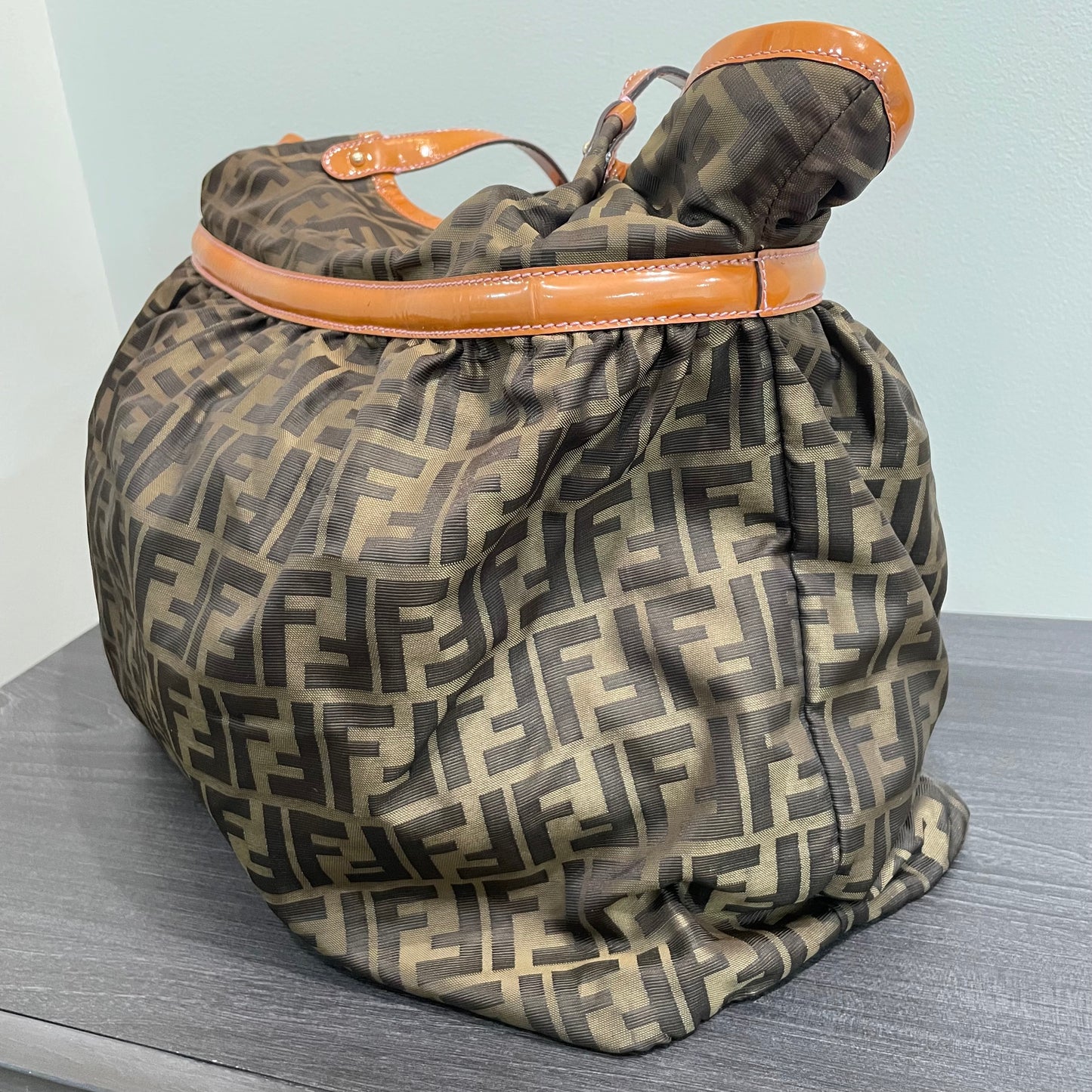 SOLD! Fendi Large Zucca Chef Tote Tobacco Pink