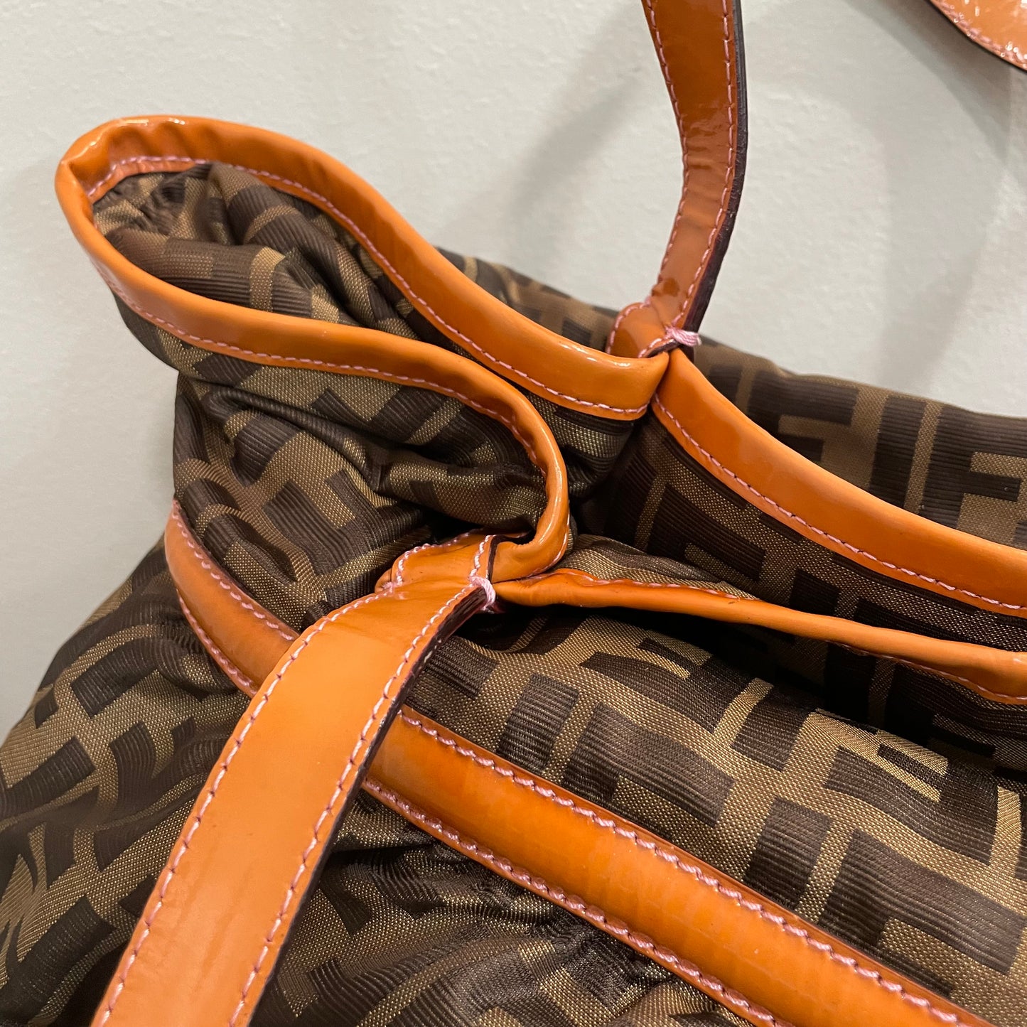 SOLD! Fendi Large Zucca Chef Tote Tobacco Pink