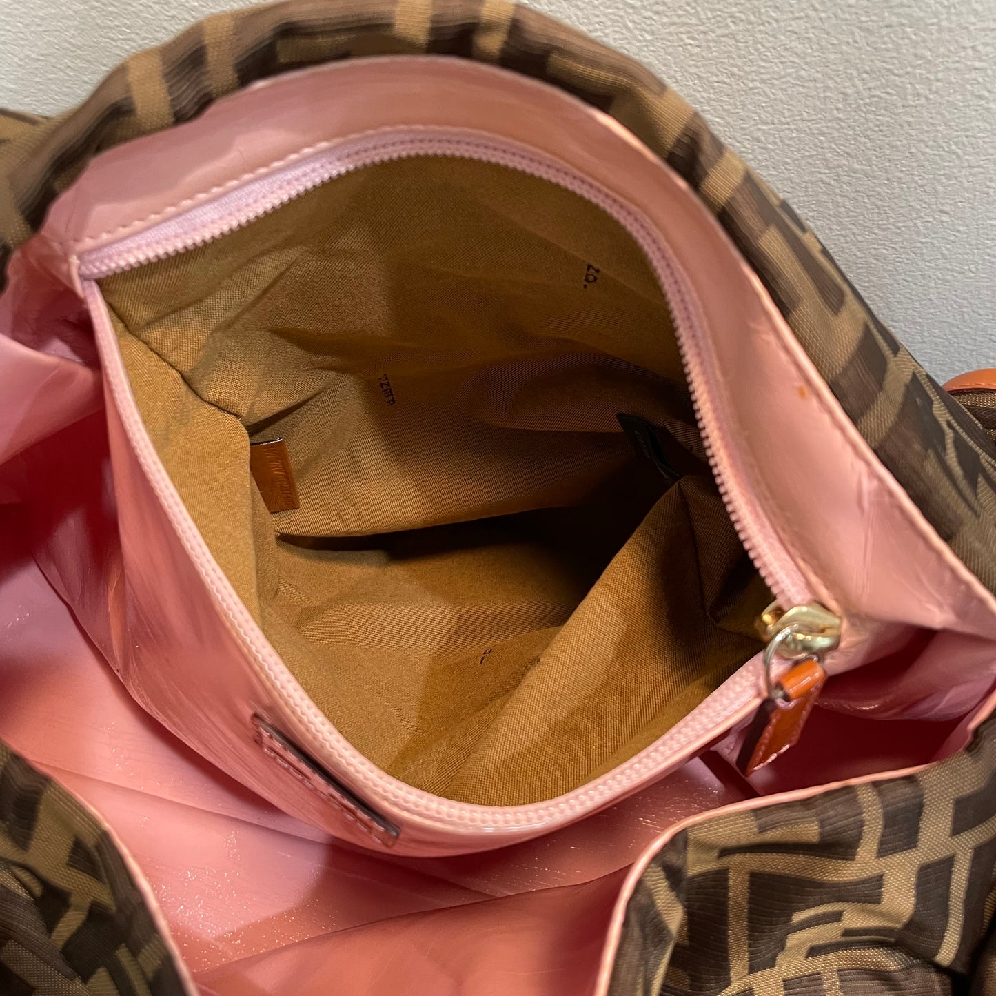 SOLD! Fendi Large Zucca Chef Tote Tobacco Pink