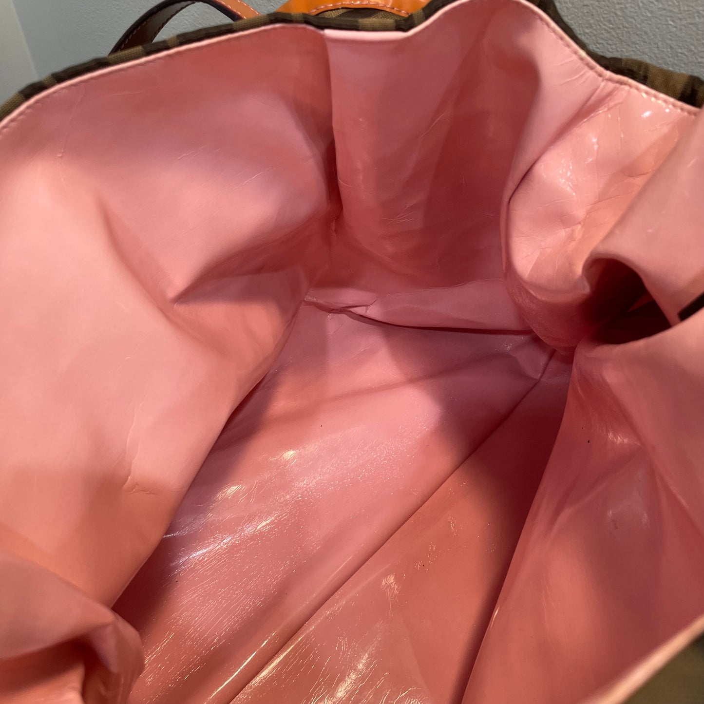 SOLD! Fendi Large Zucca Chef Tote Tobacco Pink