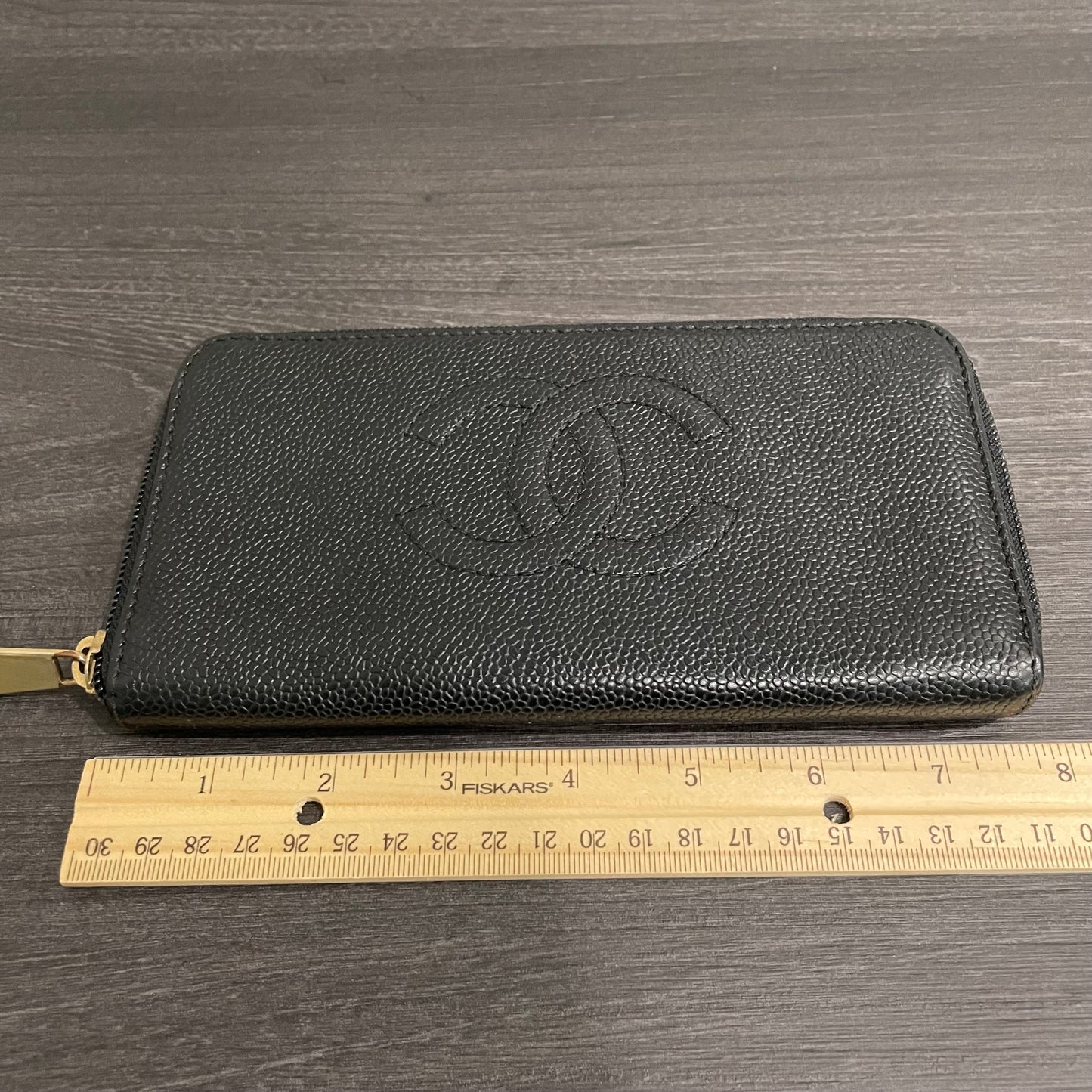 SOLD! CHANEL Caviar Zip Wallet