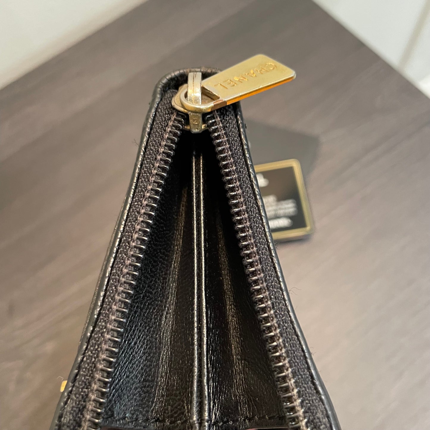SOLD! CHANEL Caviar Zip Wallet